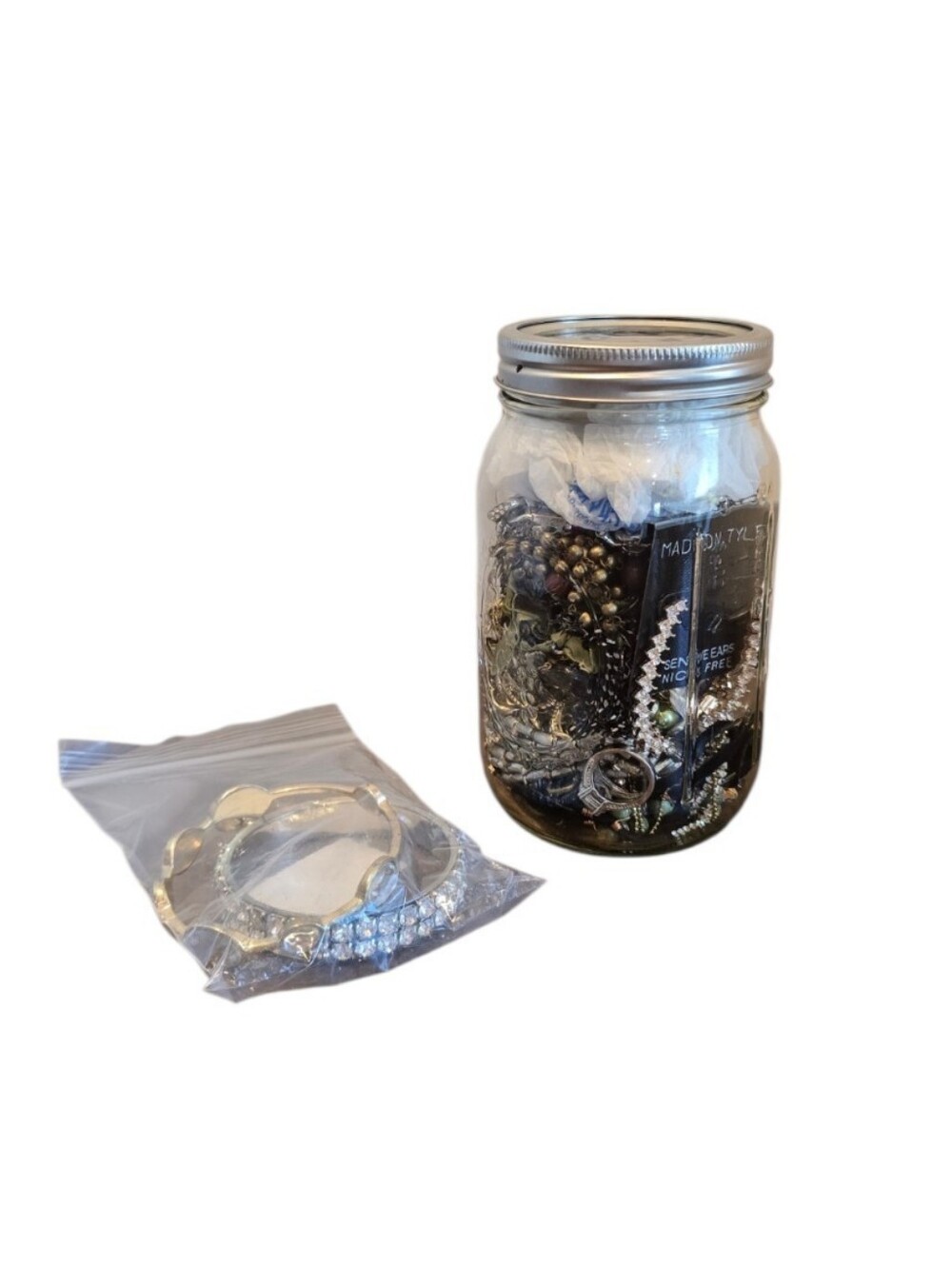 Jewelry Mystery Jar 19 Pieces Necklaces Earrings Bracelets